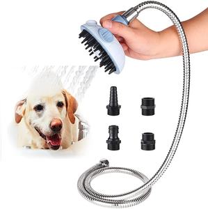 Cepillo de ducha con pasador de goma suave, dispensador de champú para mascotas de pelo largo y corto, masaje de ducha para perros y gatos - Product Image 1