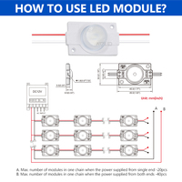 Module LED Edgelight IP65 SMD3030 2W DC12V 120 °   Barre lumineuse CCT 3000K 4000K 6500K pour boîtes à lumière de 6 à 18 cm, garantie 7 ans