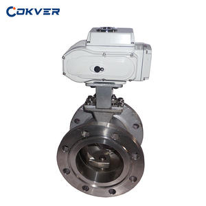 Электрический фланцевый шаровой кран из нержавеющей стали V-образного типа - Product Image 5