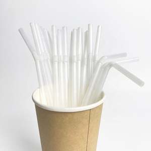 Pailles en papier biodégradable colorées et pliables pour boissons, pailles en plastique transparentes pour bubble tea - Product Image 3