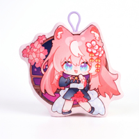 Pendentif en peluche en forme de fille renard rose, style Kawaii Anime Nekomimi, coussin suspendu en peluche douce, décoration de sac à dos, oreiller en peluche personnalisé