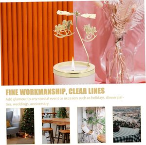 Offre Spéciale : Porte-bougie Rotatif Doré et Argenté pour Décoration d'Intérieur - Product Image 4