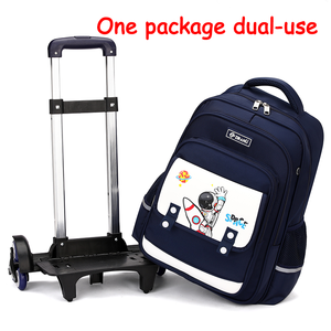 Sac <span class=keywords><strong>à</strong></span> dos <span class=keywords><strong>à</strong></span> roulettes de haute qualité pour filles et garçons, <span class=keywords><strong>cartable</strong></span> <span class=keywords><strong>à</strong></span> roulettes pour enfants avec dessin animé, sacs d'école <span class=keywords><strong>à</strong></span> roulettes détachables et imperméables pour étudiants - Product Image 5