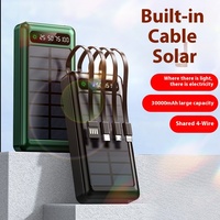 Usine personnaliser haute capacité batterie externe solaire charge rapide avec câble alimentation Mobile pour la vente en gros