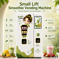 Máquina Expendedora de Smoothies Totalmente Automática, Máquina Expendedora de Jugos de Frutas Frescas y Granizados con Pantalla Táctil de 21.5 Pulgadas