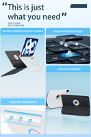Étui pour clavier tactile en caoutchouc magique pour iPad Pro Air4/5 12,9/11/10,9 pouces et iPad 9/10/11