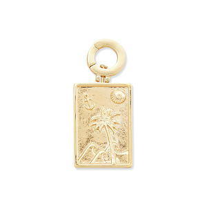 Gemnel fábrica venta al por mayor de Plata de Ley 925 Estilo Hawaiano flecha shell <span class=keywords><strong>mar</strong></span> onda medallón de <span class=keywords><strong>palma</strong></span> de coco etiqueta colgante <span class=keywords><strong>del</strong></span> encanto - Product Image 1