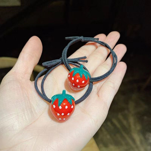 Coletero de Fresa de Tela de Alta Elasticidad, Diseño Casual de Dibujos Animados, Verano 2024, Origen Yiwu - Product Image 2