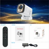 Proyector Inteligente HY260 PRO Portátil para Cine en Casa H726 1080P 8K 200 ANSI Android 14 LED LCD 30000 Horas de Duración de Lámpara Enfoque Automático 1+8GB