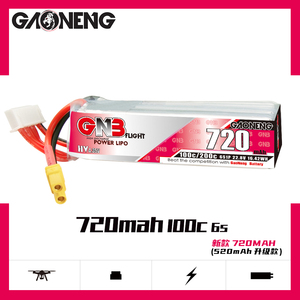 GAONENG GNB 6S 22.8V HV 720MAH 100C LiPo <b>Battery</b> XT30 Connector FPV Emax NanoHawk - Product Image 5