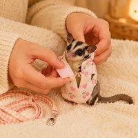 Laisse de traction pour petauhers avec harnais 2-en-1 réglable 1,5 m légère anti-évasion rose et blanc à carreaux pour petit animal