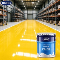 Peinture pour sols en béton à haute adhérence, peinture acrylique pour sols à base d'eau, revêtement de sol coloré en option pour garage, entrepôt, atelier