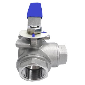 Robinet à bille 3 voies en acier inoxydable 316L, 1000 PSI, haute température, commande manuelle, usage industriel avec support OEM - Product Image 2