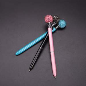 Nouveau stylo à bille en cristal de verre diamanté, design fantaisie, longue durée, marque privée, fabriqué en Chine - Product Image 3