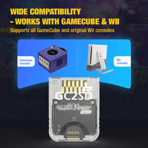 Adaptateur de <span class=keywords><strong>carte</strong></span> <span class=keywords><strong>SD</strong></span> GC2SD Gen2 pour jeu rétro <span class=keywords><strong>Nintendo</strong></span> GameCube/<span class=keywords><strong>Wii</strong></span> Adaptateur de <span class=keywords><strong>carte</strong></span> TF GC2SD 2.0 Prise en charge de la vitesse améliorée Dernière version suisse - Product Image 2