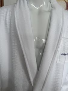 <span class=keywords><strong>Accappatoio</strong></span> Elegante in Cotone 100% <span class=keywords><strong>a</strong></span> Doppio Strato <span class=keywords><strong>con</strong></span> Griglia <span class=keywords><strong>a</strong></span> Gemme e <span class=keywords><strong>Scialle</strong></span> in Velluto, Asciugatura Rapida, Traspirante, Unisex, per Spa - Product Image 2