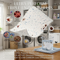 Feuilles de lessive ultra-concentrées à triple enzyme OEM, marque privée