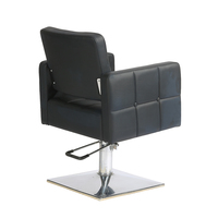 Chaises carrées noires de salon de beauté de cuir synthétique de meubles de style de salon