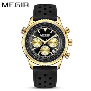 Reloj de Cuarzo Megir 2236 para Hombre, Diseño de Moda, Correa de Silicona, Cronómetro Impermeable, en Existencia, Reloj de Negocios de Fábrica - Product Image 3