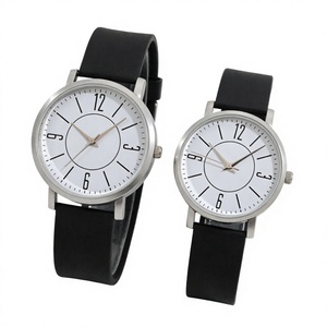 Relojes de Cuarzo Personalizados con Logotipo para Parejas, Esfera Redonda, Correa de Cuero, Reloj de Pulsera, Regalo para Enamorados - Product Image 3
