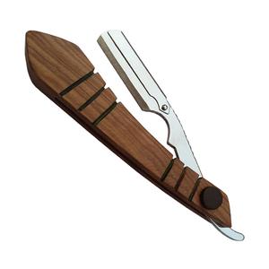 Vente en gros, rasoir de barbier à lame enduite multicolore, qualité, manche en bois, rasoir droit, lame remplaçable, rasoirs de rasage - Product Image 3