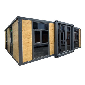 Maison conteneur pliable, extensible, de forme rectangulaire, design moderne, avec installation sur site - Product Image 1