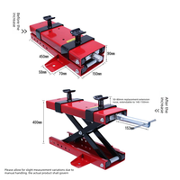 Plateforme de cric à ciseaux en acier portable, outil de levage hydraulique à double cylindre pour une maintenance pratique des motos et des voitures