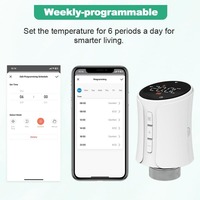 Vanne de radiateur programmable TRV contrôlée par l'application Tuya, appareil intelligent pour la maison connectée, thermostat intelligent compatible Alexa et Google Home