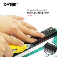 OWDEN-Règle de protection professionnelle 20cm et 30cm en alliage d'aluminium pour le bricolage, guide de découpe et de dessin personnalisé en usine, support ODM et OEM