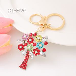 Chakra arbre de vie Kabbale Porte-clés Pendentif bijoux Bonne Chance Diamants Strass Cristal Arbre de Vie Porte-clés amulette Bling - Product Image 1