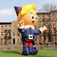 Décoration de jardin gonflable géante personnalisée avec logo publicitaire, style animal de dessin animé, Elfe Garçon gonflable, Hermey l'Elfe pour événements