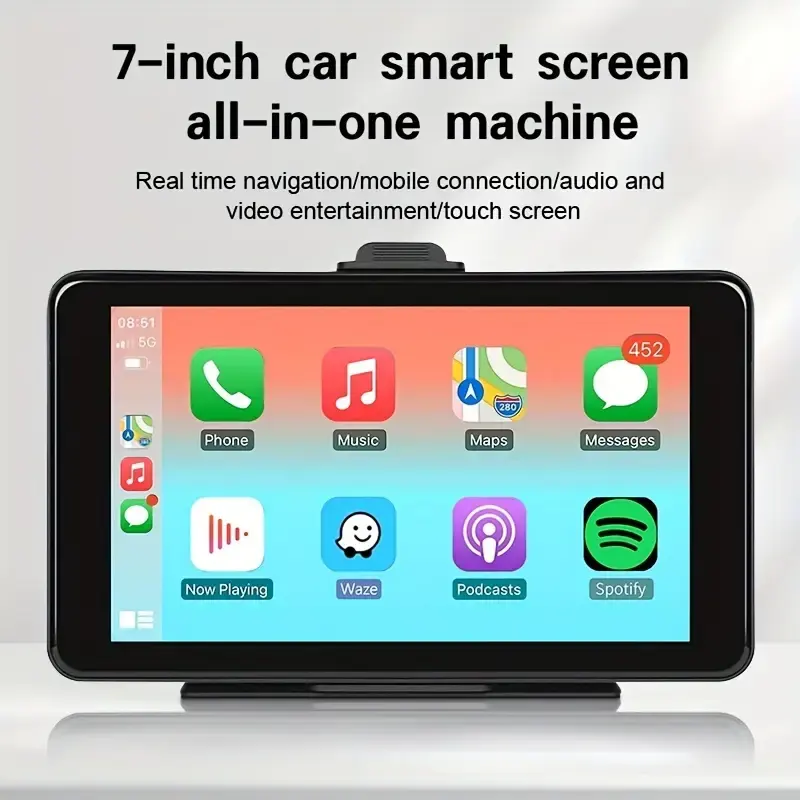 Mirror Link Navigator BT FM Transfer MP5 Player Wireless Portable 7 inch Touch Screen Carplay Android Auto