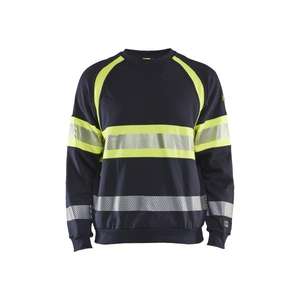 BLAKLADER - 3459176289334XL Sudadera multinorm Azul marino/Amarillo Hi-vis-EAN 7330509725986 ROPA DE TRABAJO RESISTENTE A LLAMAS - Product Image 1