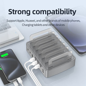 Station de charge rapide intelligente 75W 4C2A PD QC avec support USB-C pour iPhone/iPad/<span class=keywords><strong>iPencil</strong></span>/Tablette/téléphone portable certifiée ROHS CE - Product Image 4