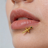 Piercings à Lame Filetée Intérieure en Acier Inoxydable, Style Gothique Punk, Bijoux Corporels pour Hélix, Tragus, Lobe, Calibre 16, Lot