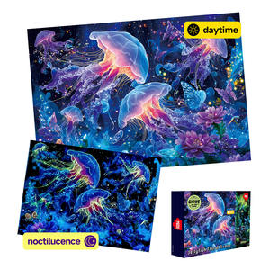 <span class=keywords><strong>Puzzle</strong></span> en bois et plastique personnalisé lumineux DIY pour enfants, éducatif, échantillon gratuit, impression de logo personnalisé, boîte cadeau - Product Image 2