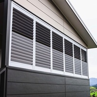 Persianas personalizadas de aluminio, ventanas de persiana fija, persianas de huracán verticales de aluminio para ventanas de persiana abatible deslizante