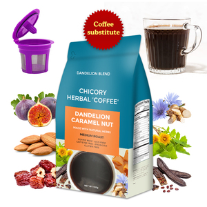OEM Café a base de hierbas Tostado oscuro Sin cafeína Sin ácido Caramelo Achicoria Diente De León Café Alternativa - Product Image 1