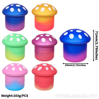 Puff Puff Pass Brand Series Broyeur de cigarettes en plastique en alliage de zinc à 4 couches Rainbow Color Spray Paint Frosted Champignon