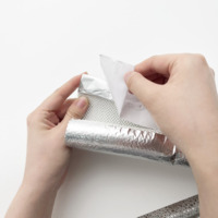 Tubo de Protección de Cables Autoadhesivo de Fibra de Vidrio y Lámina de Aluminio, Resistente al Calor, para Arnés de Cables