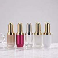 Flacon compte-gouttes en verre de 30 ml avec bouchon à épaulement, transparent ou dépoli, pour sérum, huile essentielle, distributeur cosmétique, OEM accepté, carton personnalisé