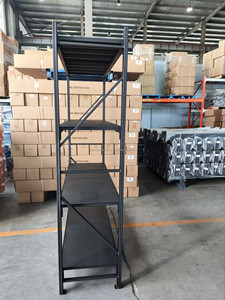 Nuevo Estante de Almacenamiento Industrial de Acero de Alta Resistencia de 4 Niveles, Ajustable, de Metal Negro con Protección Contra la Corrosión para Almacenes - Product Image 1