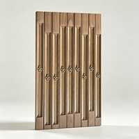 Balustre d'escalier en bois massif avec motif floral sculpté, décoration d'escalier