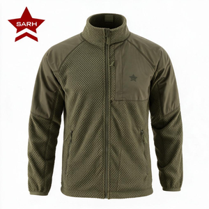 Veste d'extérieur en polaire camouflage pour homme <span class=keywords><strong>SARH</strong></span> - Fermeture éclair en toile pour l'hiver, coupe-vent, service OEM - Product Image 1
