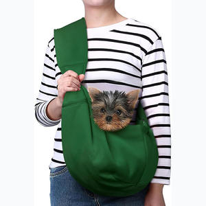 Free sample <b>Dog</b> Cat <b>Sling</b> <b>Carrier</b> Adjustable Padded Shoulder Strap with Mesh Pocket for Outdoor Travel - Product Image 1