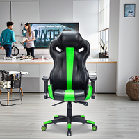 VANBOW Chaise de jeu avec bras réglable, ergonomique, dossier haut, confortable, main courante, mobilier pour salle de jeux