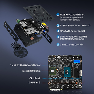 Mini <span class=keywords><strong>PC</strong></span> Pare-feu CWWK N150 avec double 82599ES 10G SFP+ et 2 ports LAN i226V 2.5GbE, Micro-Appareil Routeur OPNsense pour Laboratoire Domestique et Matériel Informatique - Product Image 4