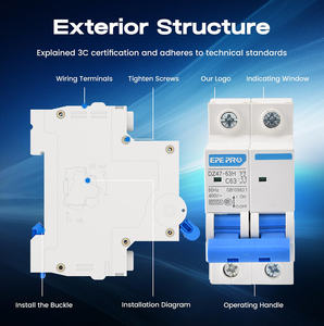 लघु 32 मैक सर्किट ब्रेकर दीन रेल माउंट थर्मल चुंबकीय यात्रा सौर एसी डिस्कनेक्ट स्विच C32 प्लास्टिक 25a - Product Image 2