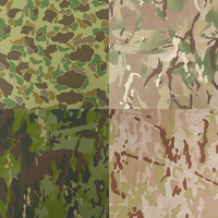 Échantillon Gratuit Tissu Camouflage TC TR CVC Ripstop 80-400gsm Imperméable Ignifuge Revêtement IRR Tissu Camo pour Uniforme