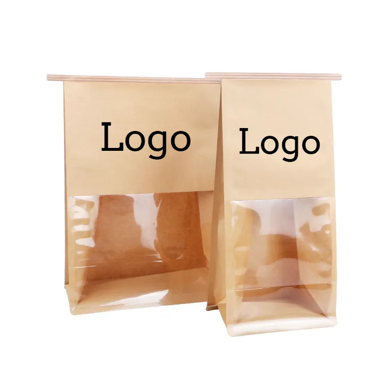 Bolsas de papel de vellum biodegradáveis, marrom, embalagem de papel comestível com impressão de logotipo personalizado
